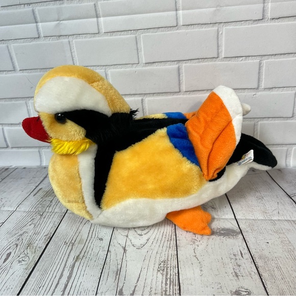 Exotic Bird Plush Stuffed Animal Tonytoy Beak Orange Yellow - Picture 2 of 7